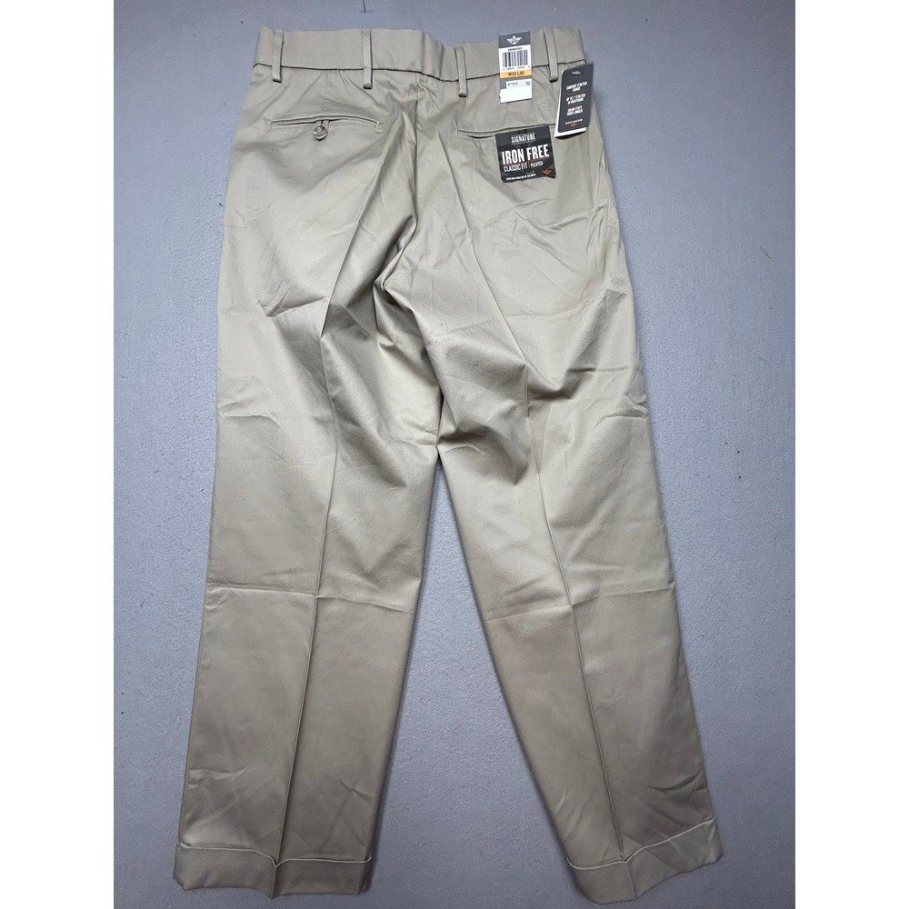 Dockers Signature Iron Free Khaki Cotton Blend Tan 33x30 Mens